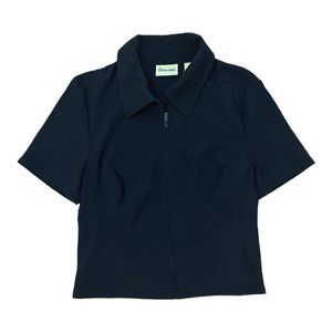 Sundeh Aritzia Black Zip Polo